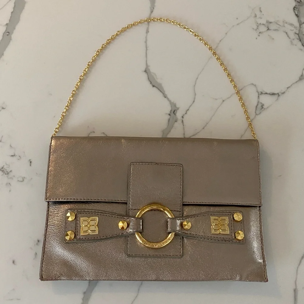 BCBGMaxAzria Metallic Shoulder Bag/Clutch - Picture 1 of 10